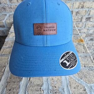 TravisMathew Pineapple Parade Blue Snapback Hat 1MAA131 Flexfit 110 Golf Cap‎